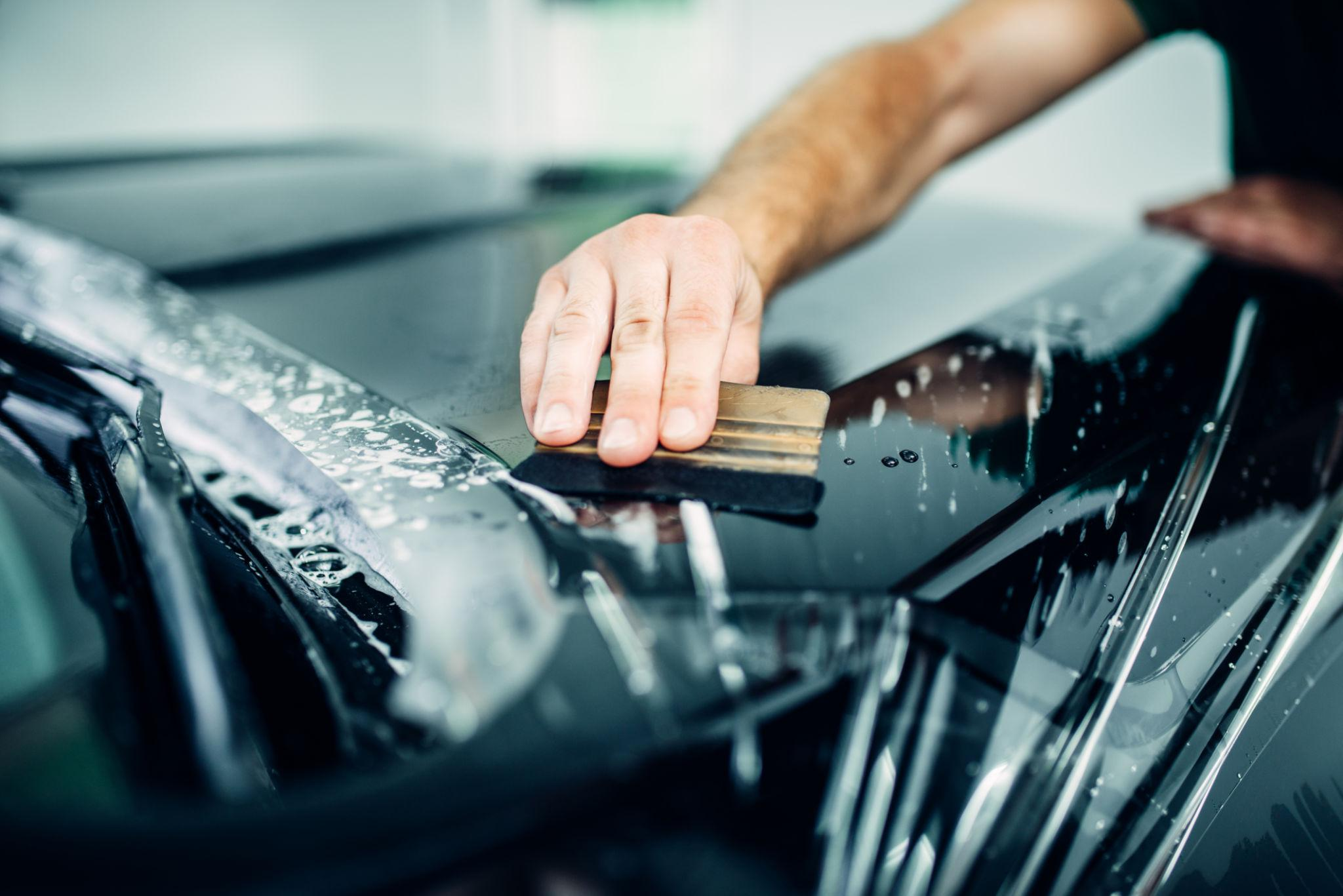Professional clear paint protection film installation